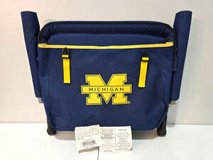 NorthPole Michigan Wolverines Foldable Stadium Seat w/ Blanket Blue Yellow